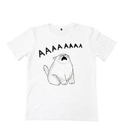Футболка Barking Store «Кот АААА», XL муж., белый