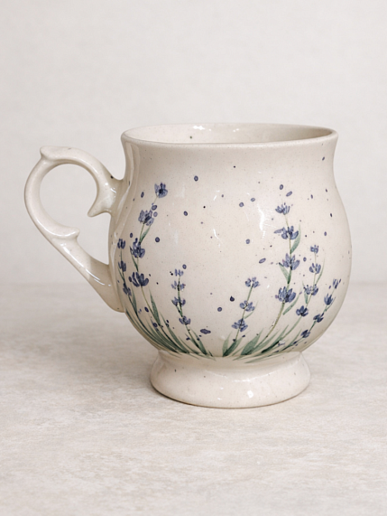 Кружка ручной работы Верба керамика ландыш «Лаванда», керамика, 300 мл, фото 2.