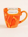 Кружка ручной работы Тата вытворяет/NF ceramics «Доброе утро, любовь моя», оранжевая, керамика, 400 мл, превью фото 1