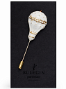 Брошь ручной работы Bulygin «Аэростат», фарфор, бело-золотистая, превью фото 1