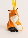 Игрушка на ёлку «Лис», фарфор, превью фото 1