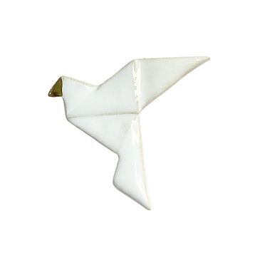 Брошь ручной работы «Голубь летящий оригами», Partala ceramics, фото 2.