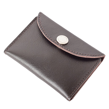 Cкладной кошелек-визитница ручной работы, Kokosina bags, натуральная кожа, коричневый, фото 1.