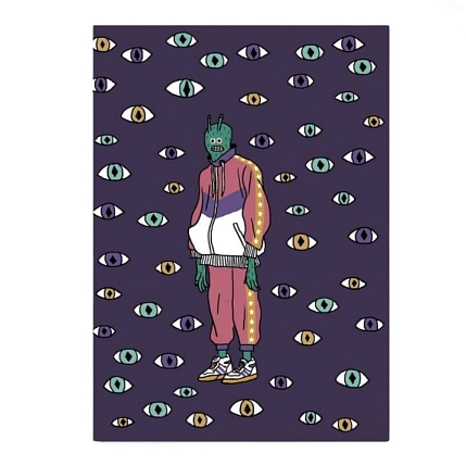 Обложка на паспорт Валя Карнавалова «Инопланетянин», искусственная кожа, фото 1.