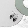 Серьги Сердечки из серии «Преданное сердце», дерево, чёрные, превью фото 2