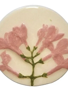 Брошь ручной работы Elizabeth Madar Сирень, большая, керамика