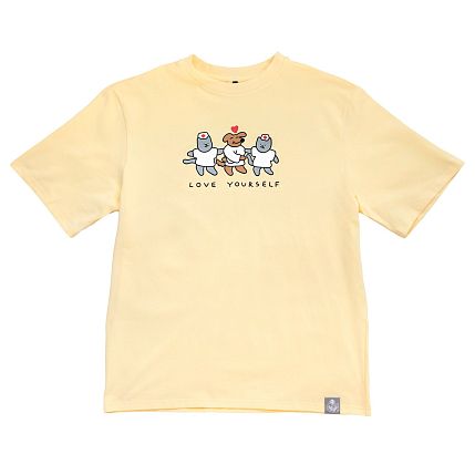 Футболка Barking Store «Love yourself», L муж., желтый, фото 1.