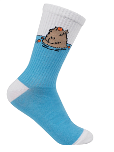 Носки «Капибара Дзен», р-р 40-45, голубые