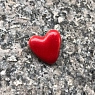 Брошь ручной работы Партала керамика «Сердце красное», превью фото 4