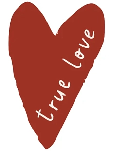 3D Большой стикер на телефон «True love», розовый, объёмный, 5 см