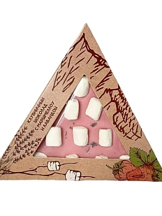 Шоколад клубничный с маршмеллоу и лавандой