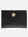 Cкладной кошелек-визитница ручной работы, Kokosina bags, натуральная кожа, чёрный, превью фото 1