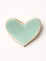 Брошь ручной работы Elizabeth Madar Сердце, мятная, керамика, превью фото 1