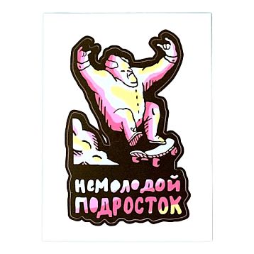 Виниловая наклейка ШКЯ «Немолодой подросток», разноцветная, фото 1.