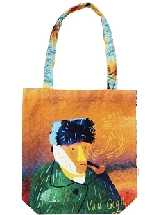 Сумка шоппер Забористый текстиль «Ван Гог», оранжевый