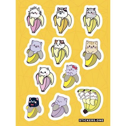 Стикерпак «Bananya», фото 1.