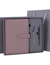 Подарочный набор с ежедневником «President» и ручкой, серый