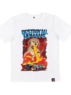 Футболка «Догзилла», белый, XL муж.