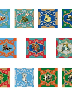 Набор металлических значков Heart of Moscow «Русские народные сказки», 11 шт, серия Сказки