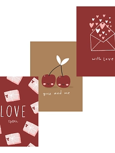 Набор открыток DARI DARI для любимых №3, 3шт.