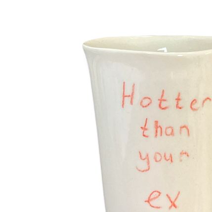 Стакан ручной работы «Hotter than your ex», полуфарфор, 200 мл, фото 2.