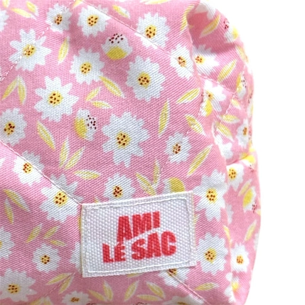 Косметичка ручной работы АМИ (Ami lé sac) «Moyen», белые цветы, фото 3.