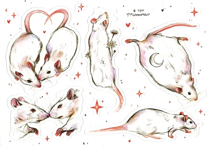 Мини-стикерпак «Крысята», фото 1.