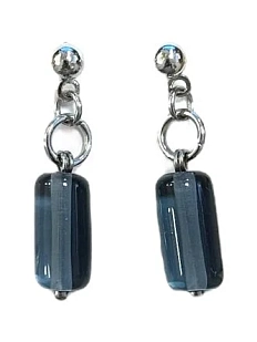 Серьги-гвоздики Керко «Набережная канала Грибоедова», стекло