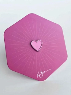 Значок «Сердечко», розовый