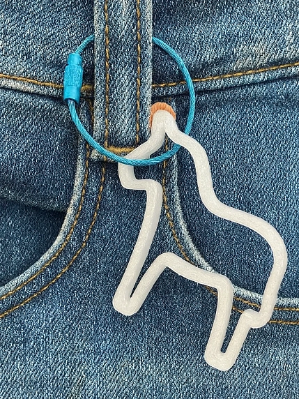 Брелок, обвес на сумку DARI DARI «Лошадка», белый, 6 см, фото 3.