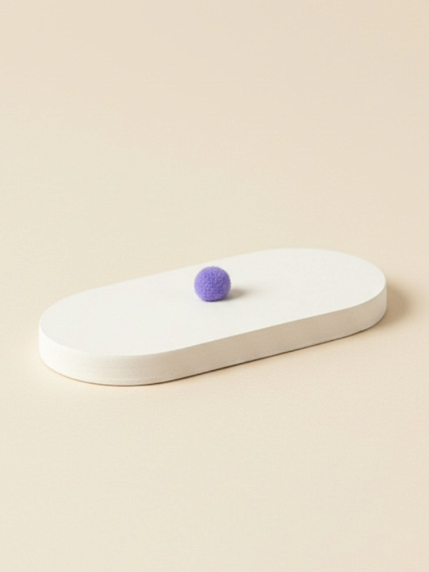 Крышка для интeрьерной свечи Tushite svet «Помпончик», гипс, фото 1.