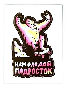 Виниловая наклейка ШКЯ «Немолодой подросток», разноцветная