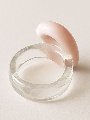 Кольцо ручной работы Ракушка, полимерная глина, фото 2.