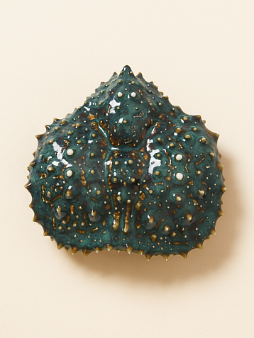 Тарелка ручной работы Голова краба VELES «Полночь Волшебства», фарфор, фото 2.