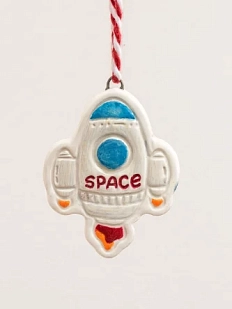 Игрушка на ёлку «Ракета», керамика