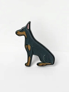 Металлический значок DARI DARI «Доберман», 20 мм