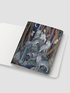 Тетрадь «Волки», иллюстратор Анна Спешилова, А5, 40 листов, коричневый