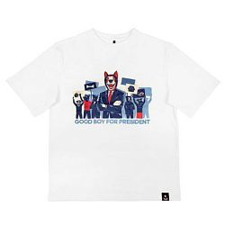 Оверсайз футболка Barking Store «Good boy for president», 3XL, белый