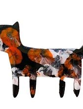 Брошь деревянная «Кошка», пятнистая