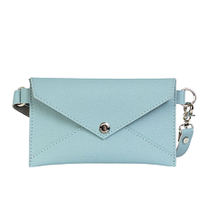 Сумка-конверт Kokosina bags, искусственная кожа, голубой