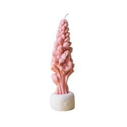 Свеча «Цветок большой» розового цвета