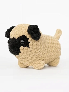 Плюшевая игрушка ручной работы «Мопс»