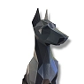 Фигура добермана Полигональная бумага из экопластика, превью фото 5