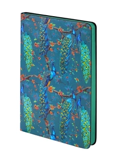 Ежедневник недатированный, BRAUBERG «Peacocks», А5