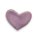 Брошь ручной работы Сердце, сиреневая, керамика, превью фото 1