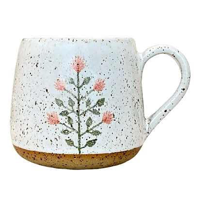 Кружка ручной работы Розовый цветок, керамика, 300 мл, фото 1.