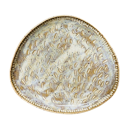 Тарелка Идеальное совпадение текстурная ручной работы, керамика, 21 см, фото 1.