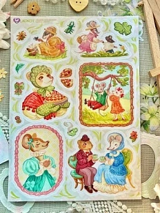 Стикерпак Лавкот «Винтажные мышки», А5