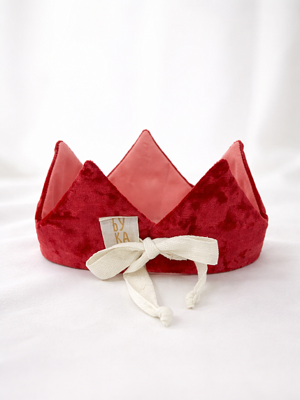 Корона БУКА «Восхищай», бархатная, алая роза, фото 2.