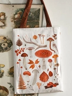 Сумка шоппер «Мухоморы», белый